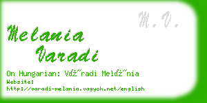 melania varadi business card